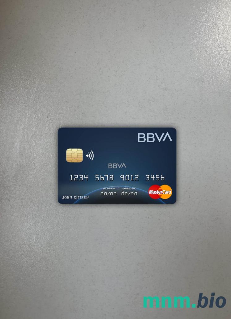 Colombia BBVA  bank wygląd zdjęcia mastercard skan PSD + zdjęcie